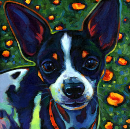 Commissioned pet portrait of Pablo, from San Diego, CA