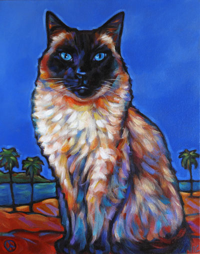 Cat Portrait of Thumper, the fabulous Seal Point Siamese!