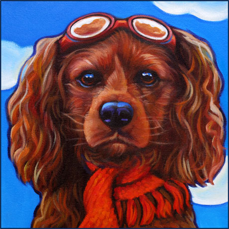 Charlie the Aviator pet portrait
