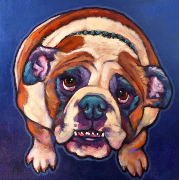 Goose, pet portrait of beautiful Bulldog from Phoenix, AZ